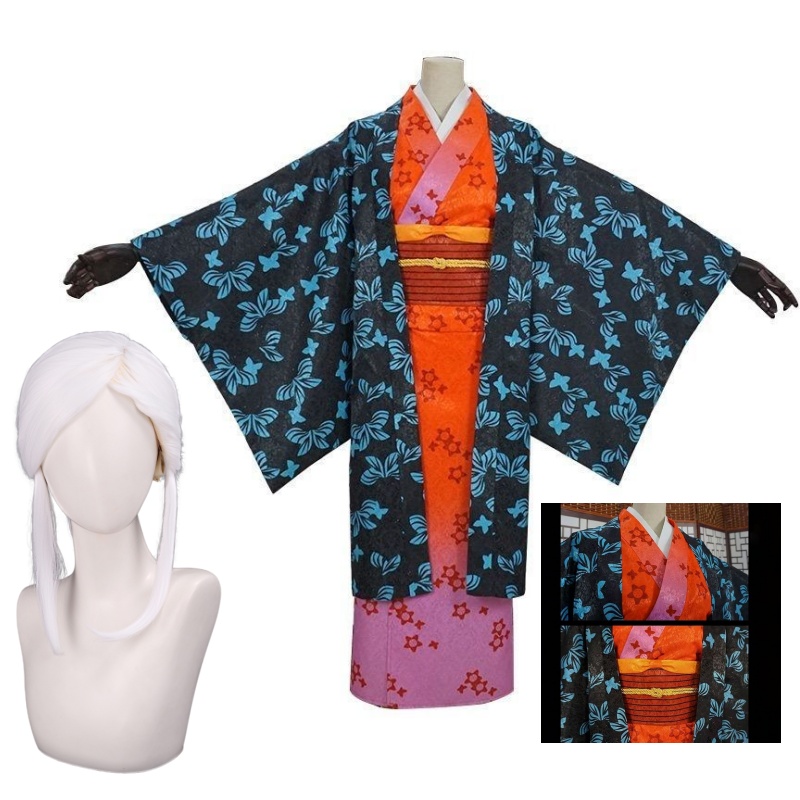 Bathrobe - อะนิเมะ อุบายาชิกิ อามาเนะคอสเพลย์เครื่องแต่งกายสไตล์ญี่ปุ่นชุดกิโมโนเสื้อคลุมวิกผมผู้ใหญ่ผู้หญิงฮาโลวีนคาร์นิวัลชุด