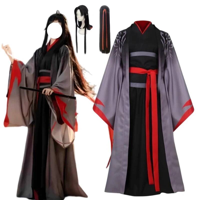 Bathrobe - อะนิเมะโม ด้าว ซู่ ชี่ วэй วูเซียนคอสเพลย์เครื่องแต่งกายโบราณฮันฟู่ชุดยาววิกผมสำหรับผู้หญิงผู้ชายฮาโลวีนปาร์ตี้คาร์นิวัลชุด