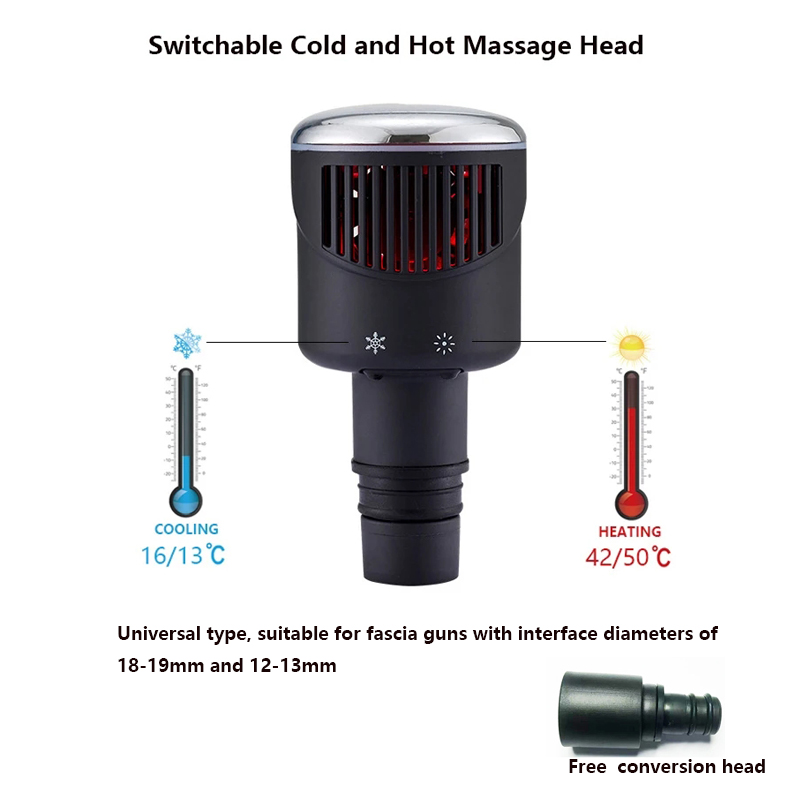 Massage Gun - หัวนวดปืนความร้อนเย็นแบบใหม่ขนาดลำกล้อง19มม. แบบสากล