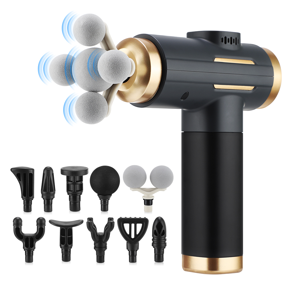 Massage Gun - ปืนนวดไฟฟ้า 11-in-1 ปรับได้ 99 ระดับ ปืนนวดพังผืดทรงพลัง