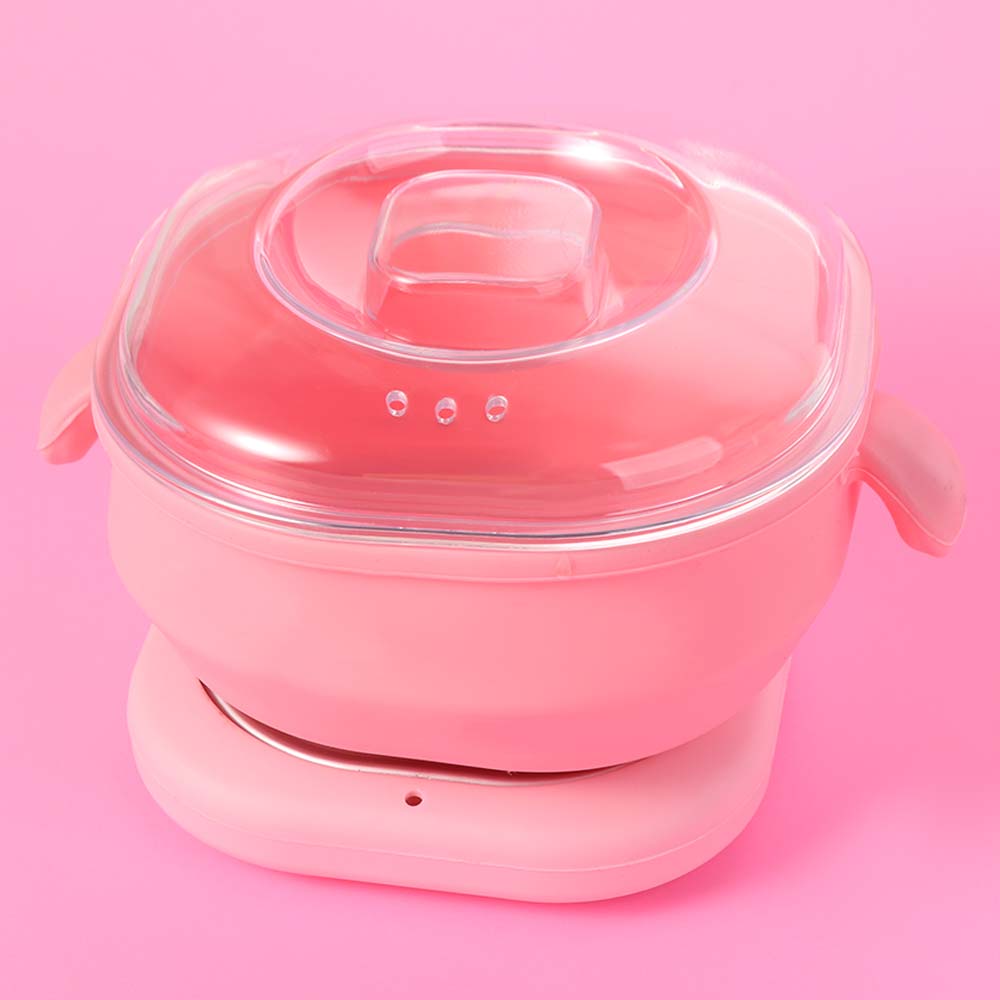 Wax Warmer - เครื่องทำความร้อนแว็กซ์แบบพับได้ 400 มล. กระทะละลายแว็กซ์ไม่ติดสำหรับกำจัดขน เครื่องทำแว็กซ์พาราฟินแบบพกพา หม้ออุ่นแว็กซ์ซิลิโคน