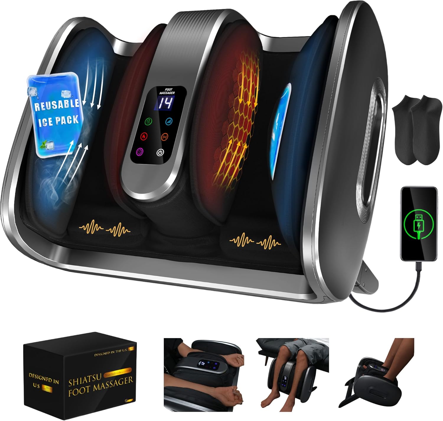 เครื่องนวดขาและเท้าแบบชิอัตสึ  - Foot Spa บทวิจารณ์และราคา