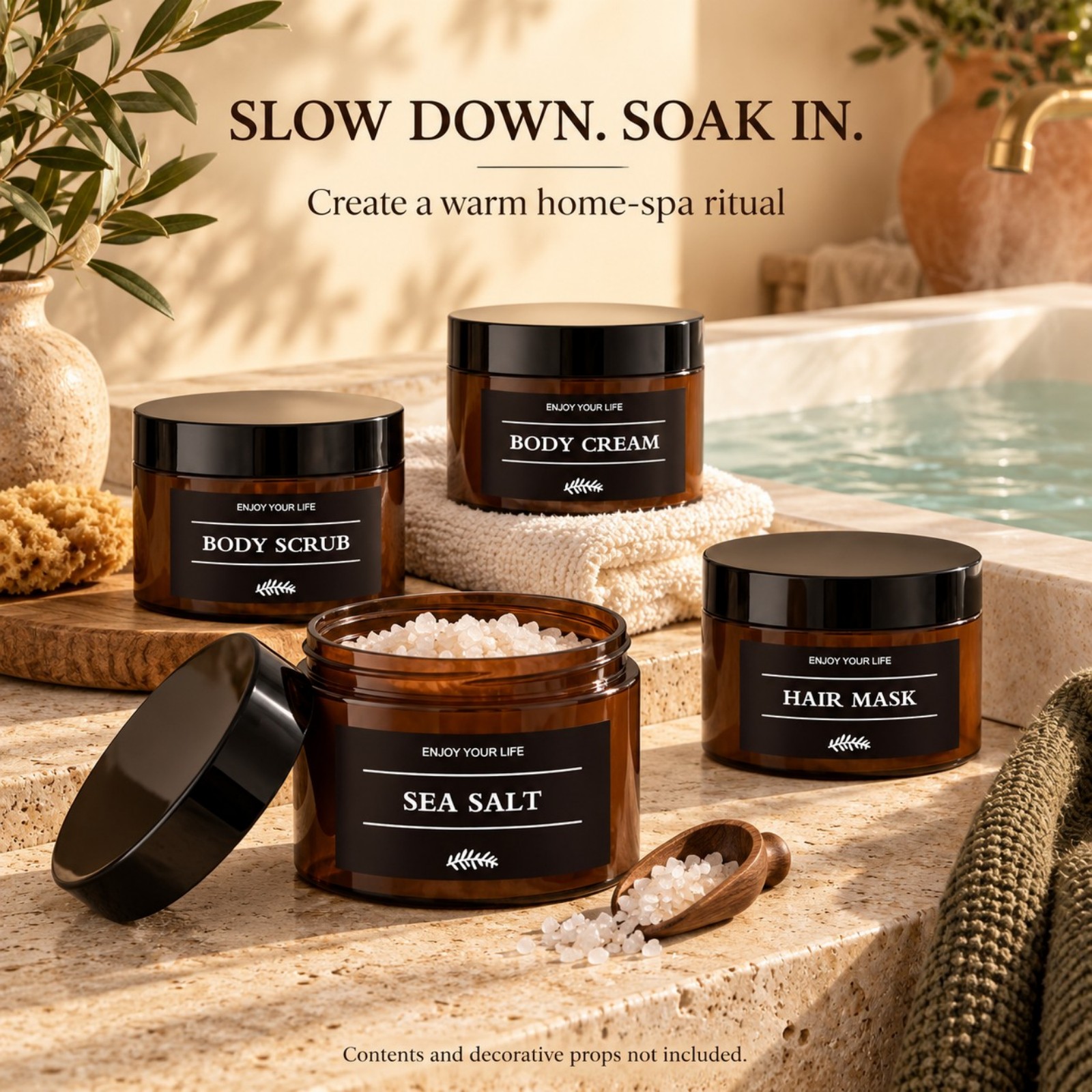 โหลเก็บของในห้องน้ำพร้อมฉลาก ภ - Bath Salts บทวิจารณ์และราคา