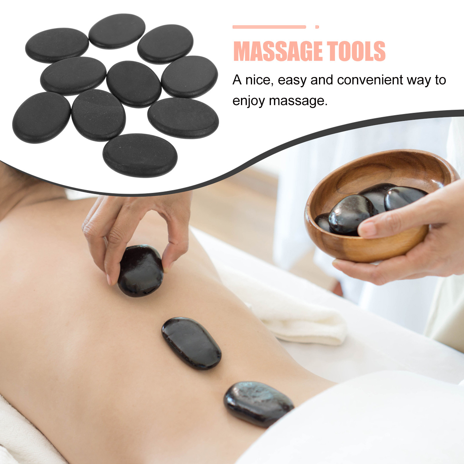 หินภูเขาไฟ 10 ชิ้น หินบำบัดธรร - Foot Spa บทวิจารณ์และราคา