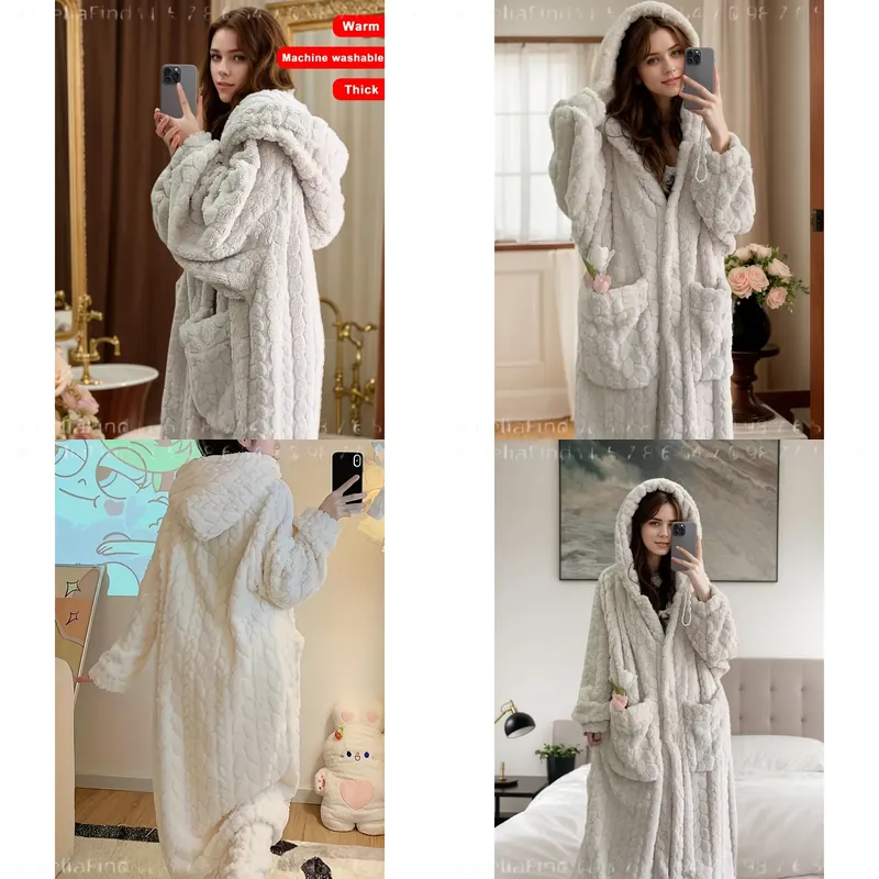 เสื้อคลุมผ้าฟลานเนลสำหรับผู้หญ - Bathrobe บทวิจารณ์และราคา
